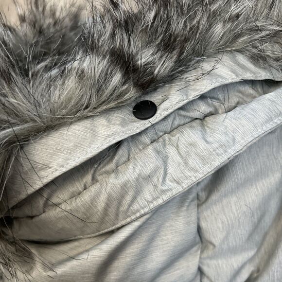 Columbia Omni Shield Puffer Jacket Womens Medium Hooded Down Faux Fur Gray Coat - Picture 13 of 13